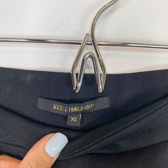 KOBI HALPERIN Alba Pant flared cropped leg black boho 70s disco 2993 - Picture 7 of 11